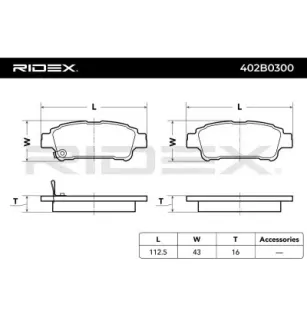 Pastiglie freno per TOYOTA- 0446028040, 0446628030, 0446628040, 0446628050, 0446628070, 0446628080, 0446644010