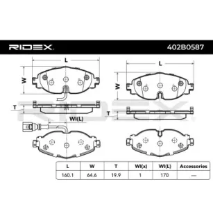 Brake pads for AUDI, AUDI (FAW), CUPRA, SEAT, SKODA, VAG, VW VW (FAW)- L8V0698151D