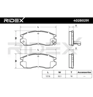 Brake pads for HYUNDAI, MITSUBISHI, NISSAN, PROTON- PC351104 PC351612
