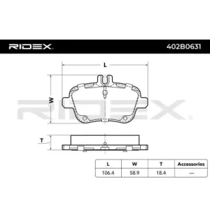 Brake pads for INFINITI, MERCEDES-BENZ- 0004200605, 0004207604