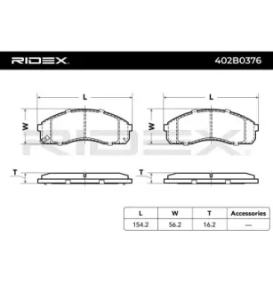 Pastiglie freno per KIA- 0K56A3323Z, 0K56B3323Z, 0K56B3323ZA, 0K58A3323Z