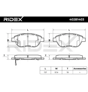 Bremsbeläge für FIAT, GENERAL MOTORS, OPEL, VAUXHALL- 093189816, 93169175 93189816