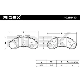 Bremsbeläge für MERCEDES-BENZ- 6014217720, 6314200020, 6314200120, 6314200220, 6314200320, A6014217720, A6314200020