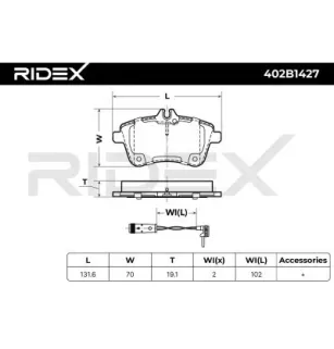 Brake pads for CITROËN, MERCEDES-BENZ PEUGEOT- 1613819980