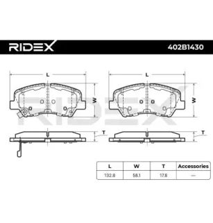Pastilhas de freio para HYUNDAI, KIA-58101H8A50, 58101H8A53, 58101H8A55 58101H8A58