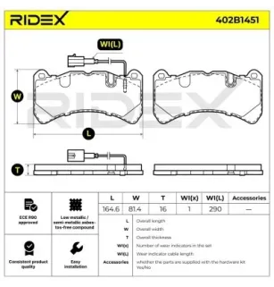 Pastillas de freno para MASERATI- 980156013