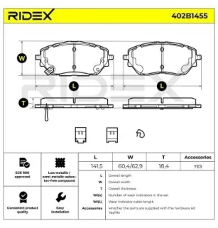 Plaquettes de frein pour TOYOTA- 04465F4010, 04465F4020 04465F4021