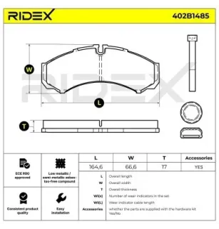 Brake pads for IVECO, RENAULT, RENAULT TRUCKS- 5001844747 5001850859