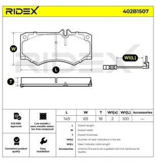 Brake pads for MERCEDES-BENZ, PUCH, VAG, VW- 291698151 291698151A