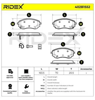 Plaquettes de frein pour MERCEDES-BENZ NISSAN- D10605JU0A