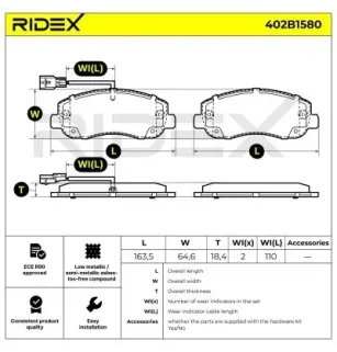 Pastillas de freno para NISSAN, OPEL, RENAULT, VAUXHALL- 4419950 93167551