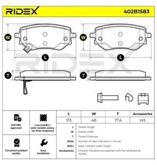 Pastillas de freno para MERCEDES-BENZ NISSAN- D40605JU0A