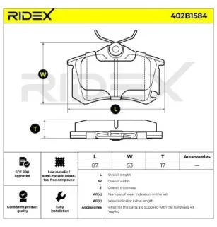 Pastillas de freno para AUDI, SKODA, VW- 1K0698451A, 1K0698451C 1K0698451J