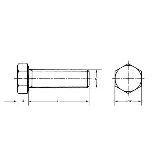 Tornillo hexagonal.