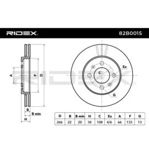 Brake disc for CITROËN, CITROËN (DF-PSA), DS, FENGSHEN, OPEL, PEUGEOT VAUXHALL- 1618890480