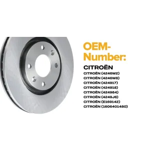 Disco de freio para CITROËN, CITROËN (DF-PSA), OPEL, PEUGEOT PEUGEOT (DF-PSA)- 9808483380