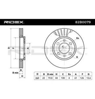 Disque de frein pour DACIA, NISSAN, RENAULT- 402064911R 7701207795