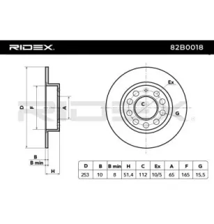 Disque de frein pour SEAT, SKODA, SKODA (SVW), VAG VW- 5C0615601A