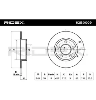 Disque de frein pour AUDI, AUDI (FAW), SKODA, VW- 4A0615601A, 8E0615601 JZW615601C