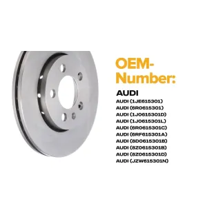 Disco freno per AUDI, SEAT, SKODA, SKODA (SVW), VAG, VW, VW (FAW), VW (SVW) ZHONGHUA (BRILLIANCE)- 3496025