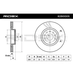 Disque de frein pour OPEL, VAUXHALL- 90539466 9117678