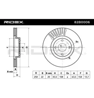 Disque de frein pour FORD, MAZDA, MITSUBISHI- DD593325XA, DD593325XB, DD593325XC DD633325XA