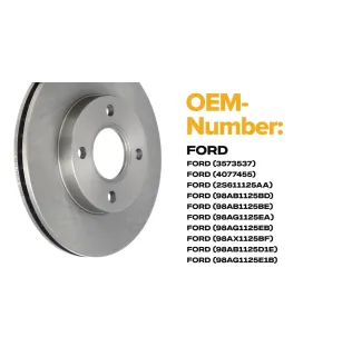 Disco de freio para FORD, MAZDA, MITSUBISHI-DD593325XA, DD593325XB, DD593325XC DD633325XA