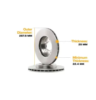 Brake disc for MERCEDES-BENZ- 2034210312, 203421051264, 2104210712, 2104212412