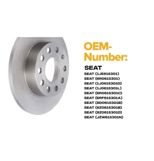 Disco freno per SEAT, SKODA, SKODA (SVW), VAG, VW (FAW), VW (SVW)- 1KD615601 1KD615601B