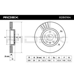 Disque de frein pour FORD, LAND ROVER, OSCA, VOLVO VOLVO ASIA- 31358885