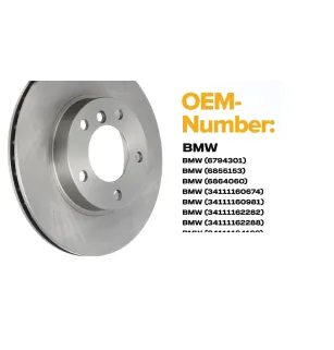 Disco de freno para BMW- 1160674, 1160981, 1162282, 1162288, 1164199, 1164431