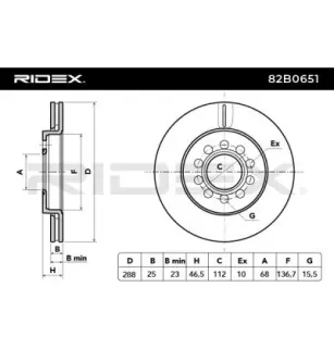 Disque de frein pour AUDI, SEAT, SKODA, VAG VW- JZW615301B