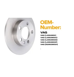 Disco freno per AUDI, SEAT, SKODA, SKODA (SVW), VW, VW (FAW), VW (SVW) ZHONGHUA (BRILLIANCE)- 3496009