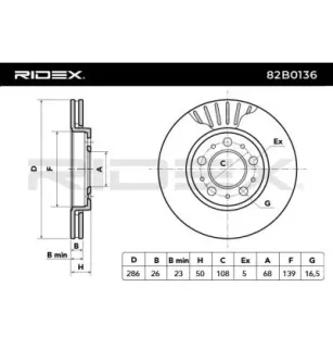 Disque de frein pour VOLVO- 272403, 2724037, 2724032, 31262706, 31400739, 31471830 946133