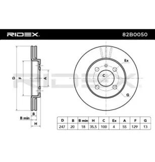 Disque de frein pour CITROËN, JAC, PEUGEOT, TOYOTA- 435120H010, 435120H020, 435120H040 43512YZZAJ