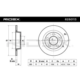 Disque de frein pour FORD, VOLVO- 3M512A315E1D, 31499632, 31471039, 31341646, 3M512A315ED