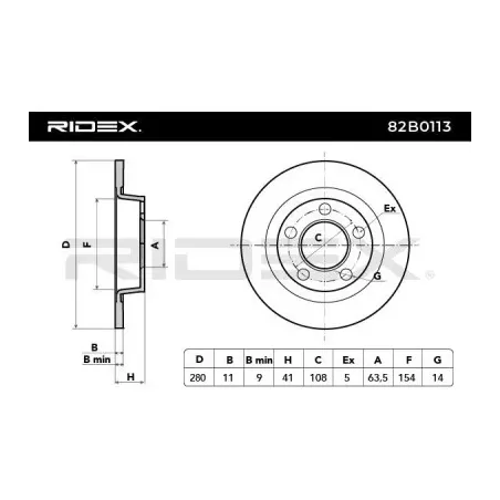 Disque de frein pour FORD, VOLVO- 3M512A315E1D, 31499632, 31471039, 31341646, 3M512A315ED