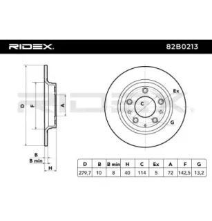 Disque de frein pour BESTURN (FAW), MAZDA- B69926251, G25Y26251, G25Y26251A, GF3Y26251