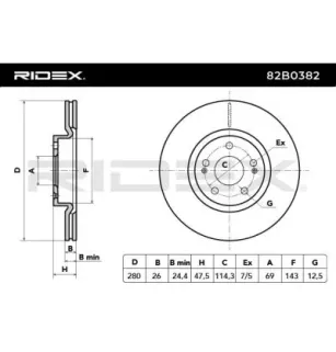 Disque de frein pour HYUNDAI, JAC, KIA- 517121D100, 517121F000, 517121F300, 517121H000, 517121H100, 517121M000