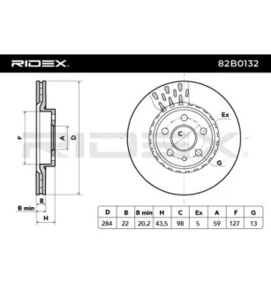 Disque de frein pour ALFA ROMEO, FIAT, GENERAL MOTORS, LANCIA, OPEL- 569095, 569086 95515331