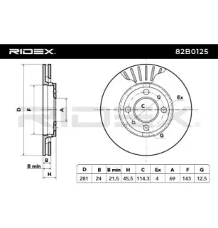 Disque de frein pour MITSUBISHI, PROTON, VOLVO- 30818027, 3081802 308180272