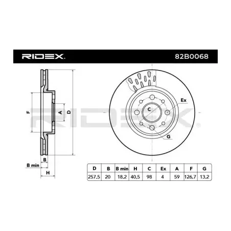 Disque de frein pour ALFA ROMEO, ASIA MOTORS, FIAT- 46416712, 46423415, 51749124, 6001073185, 71738145, 71770936