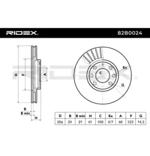 Disque de frein pour OPEL, VAUXHALL- 90497879, 9117677 95526647