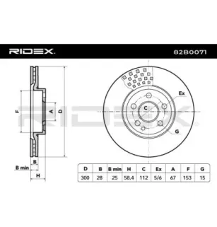 Disque de frein pour MERCEDES-BENZ- 1694230012, 1694230312, 1694230912, A1694230312 A1694230912