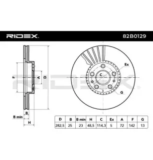 Disque de frein pour MAZDA- G26Y3325XA, GJ6Y3325X, GJ6Y3325XA, GK2Y3325XE GK2Y3325XF