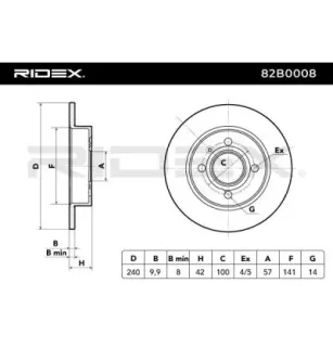 Disque de frein pour CHEVROLET, OPEL VAUXHALL- 9117771