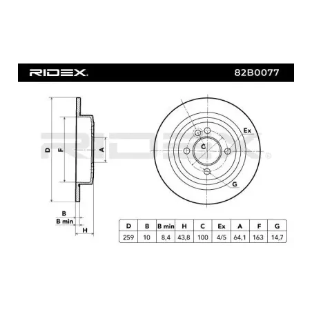 Disque de frein pour MINI- 1503070, 34211503070 34216774987