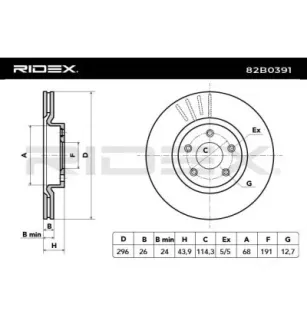 Disque de frein pour NISSAN NISSAN (DFAC)- 40206JE20A