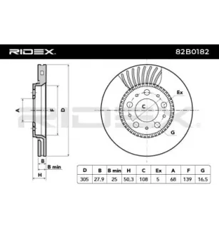 Disque de frein pour VOLVO- 272404, 2724045, 274170, 2741700, 2741702, 274559, 31262707, 31262716