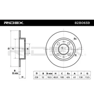 Disque de frein pour DACIA, RENAULT- 7700674765, 7700704705, 7701204282 8671000083